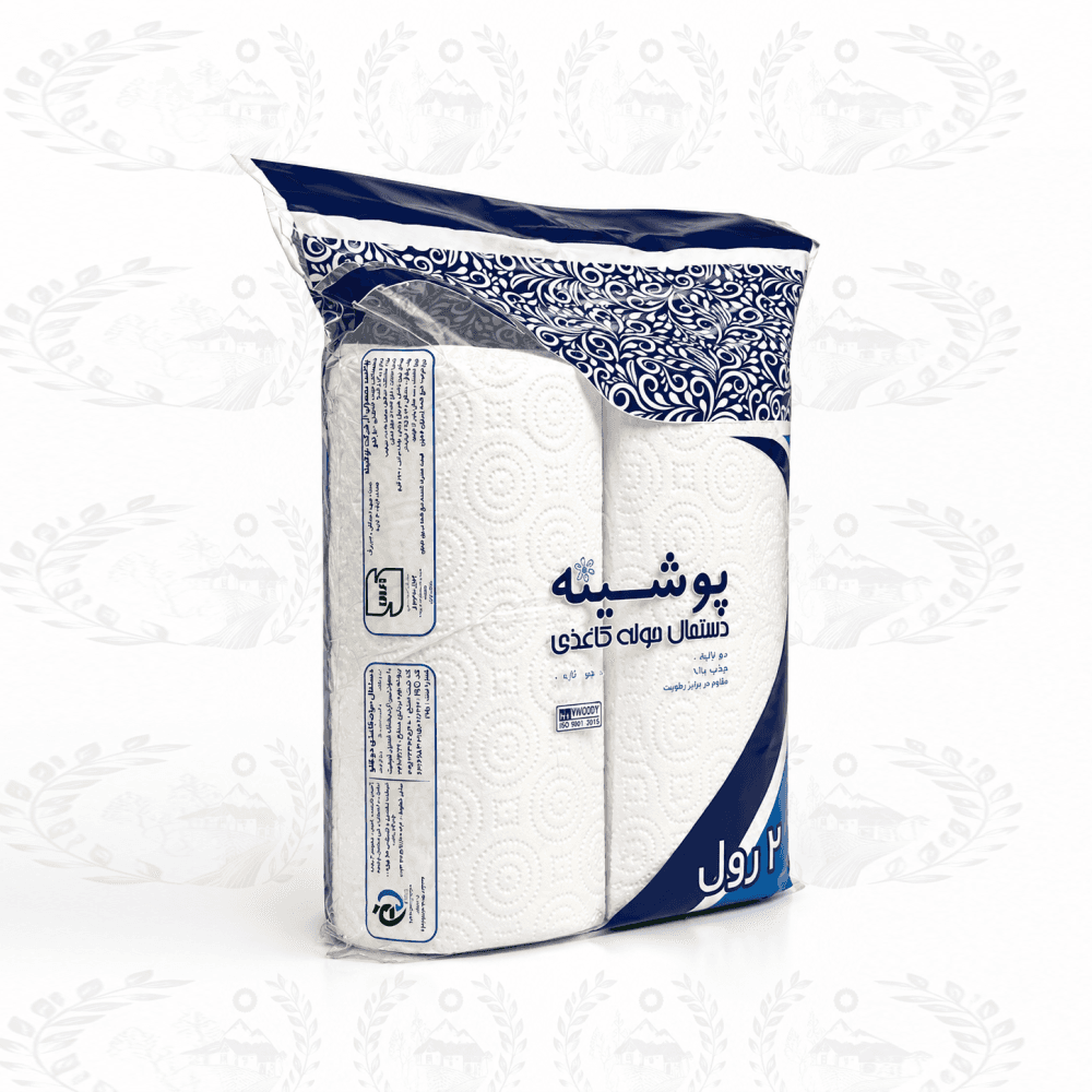 دستمال حوله ای پوشینه 4 لایه 2 رول