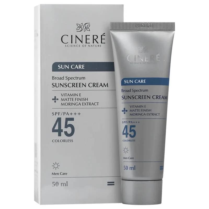 کرم ضدآفتاب آقایان سینره CINERE SPF45 حجم 50 میل