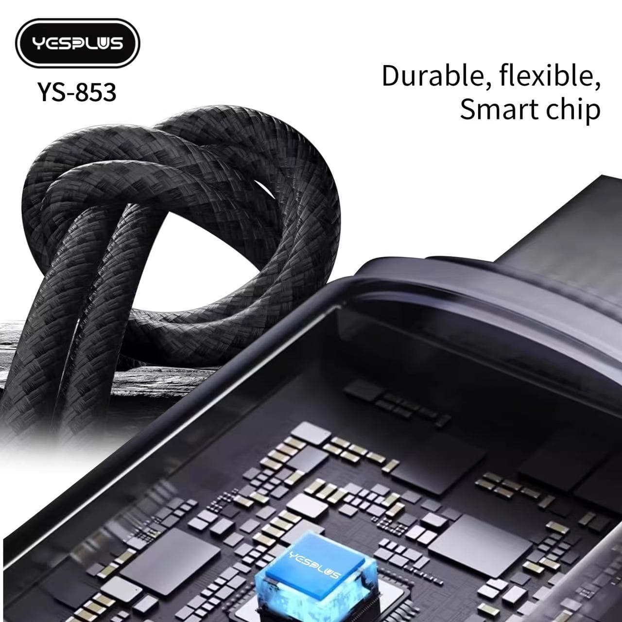 کابل فست شارژ type c to type c یس پلاسys-853 — تصویر ۳