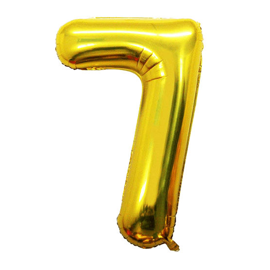 بادکنک فویلی عدد 7 طلایی