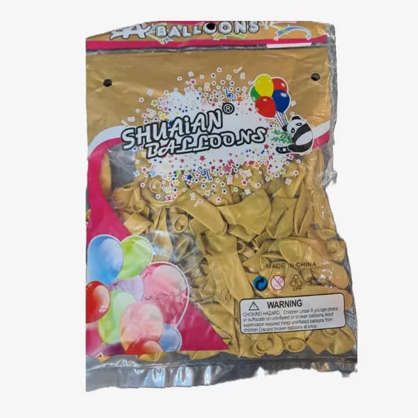 بادکنک کروم طلایی (بسته 100تایی)