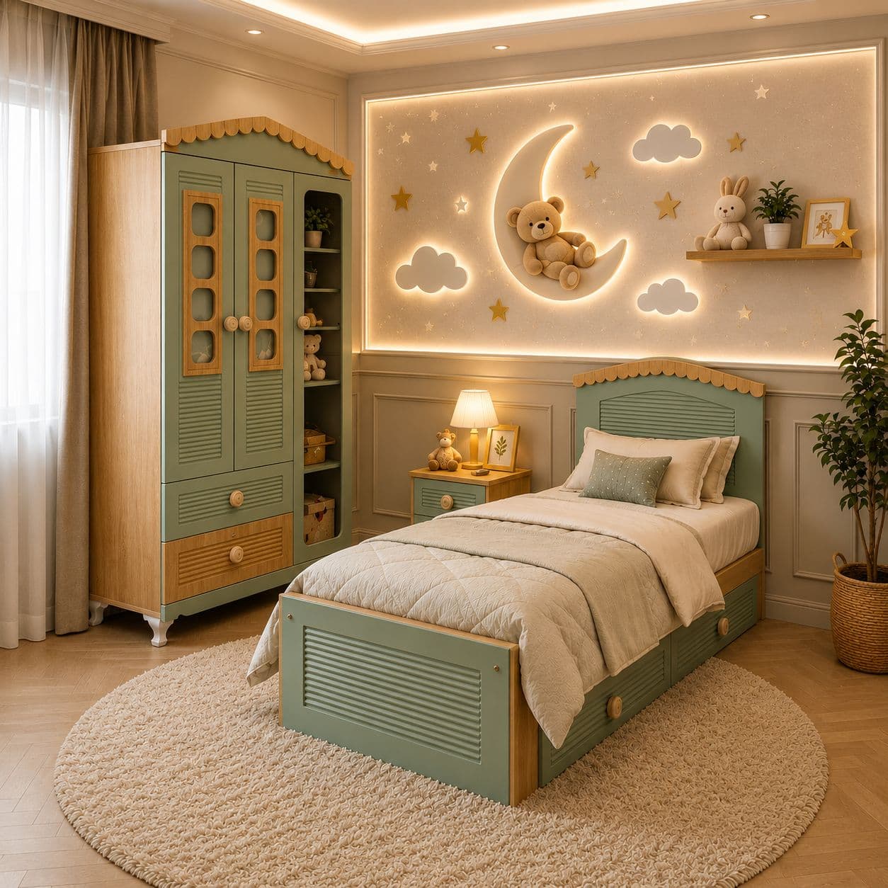 سرویس خواب نوزاد تلفیقی مدل کلبه