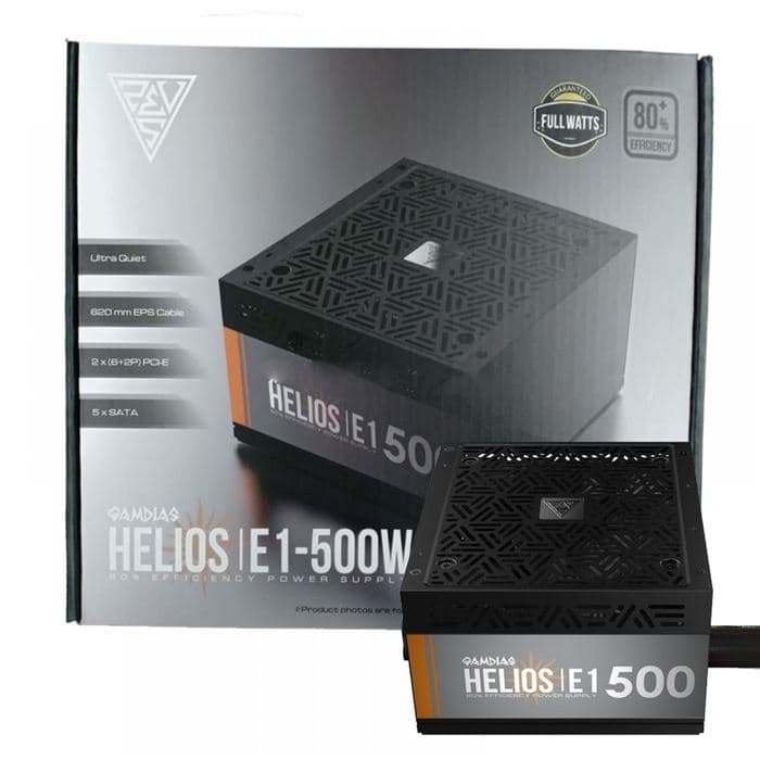 منبع تغذیه گیمدیاس مدل HELIOS E1-500 — تصویر ۲