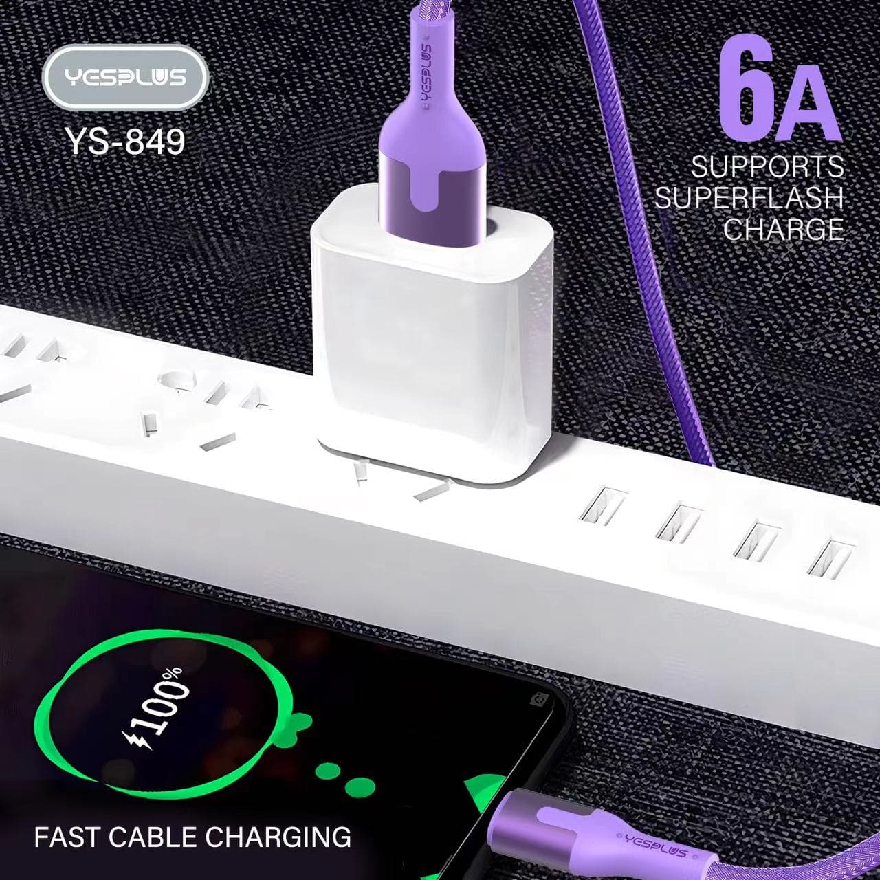 کابل فست شارژ و انتقال دیتا آیفونی 2.4A یس پلاس | Yesplus YS-849A — تصویر ۲