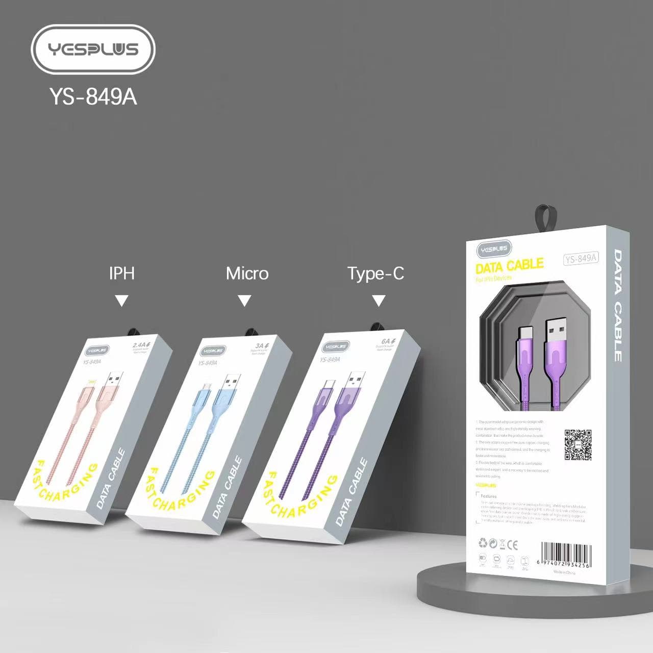 کابل فست شارژ و انتقال دیتا آیفونی 2.4A یس پلاس | Yesplus YS-849A — تصویر ۷