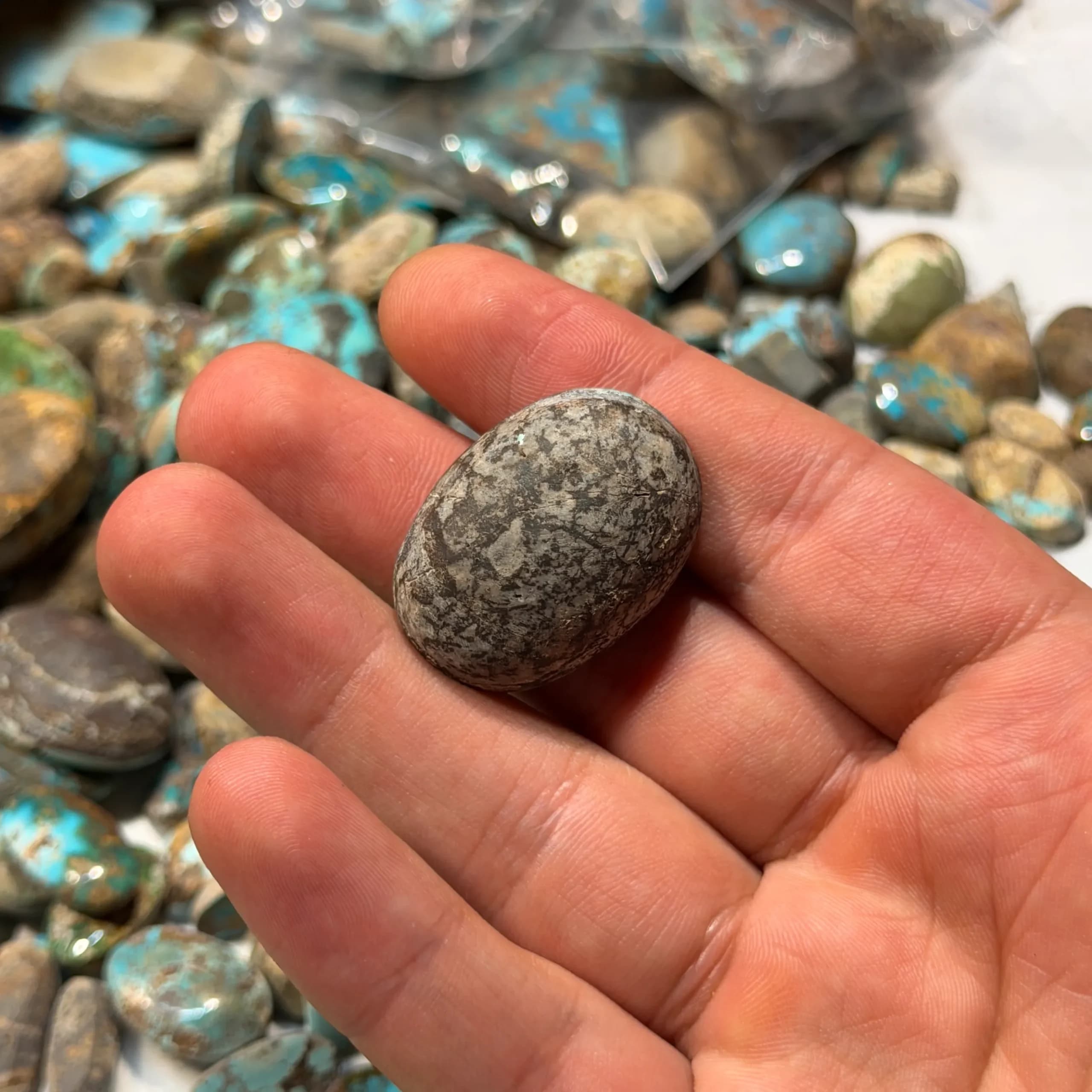 سنگ فیروزه خوش نقش اصل نیشابوری کد2511 — تصویر ۲