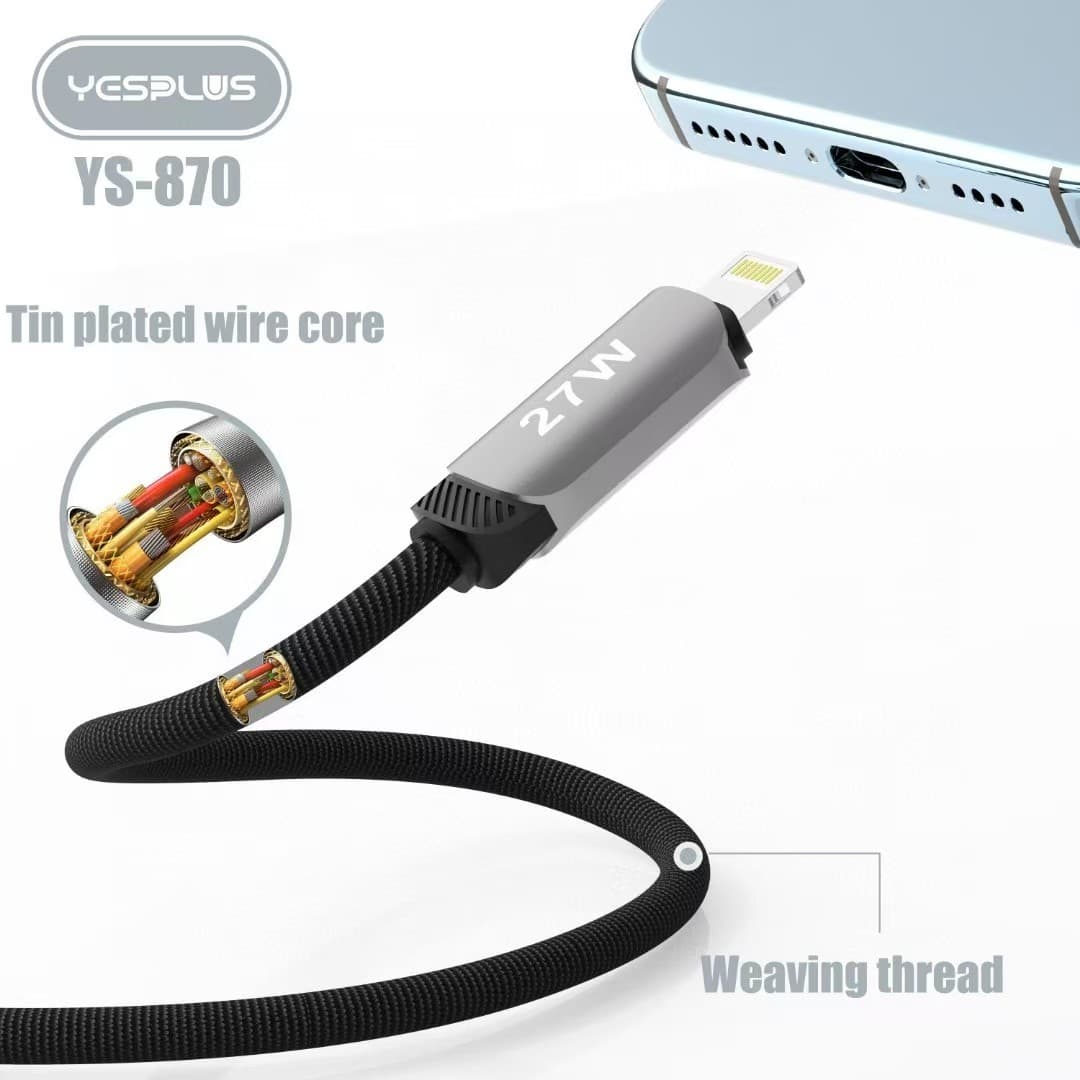 کابل شارژ و انتقال دیتا میکرو 3A یس پلاس | لوازم جانبی موبایل احمدآباد اصفهان Yesplus YS-870 — تصویر ۲