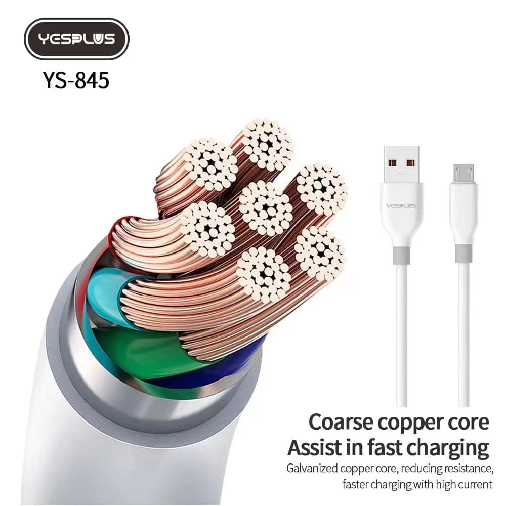 کابل شارژ و انتقال فست شارژ 6A type c یس پلاس | Yesplus YS-845 — تصویر ۲