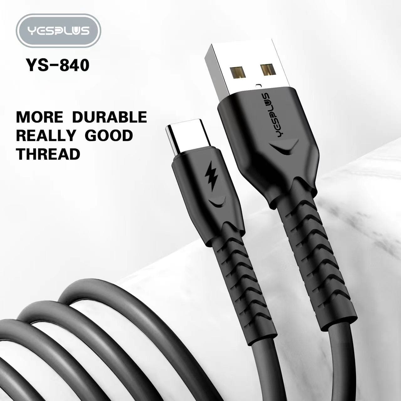 کابل شارژ و انتقال فست شارژ type c یس پلاس | Yesplus YS-840 — تصویر ۳