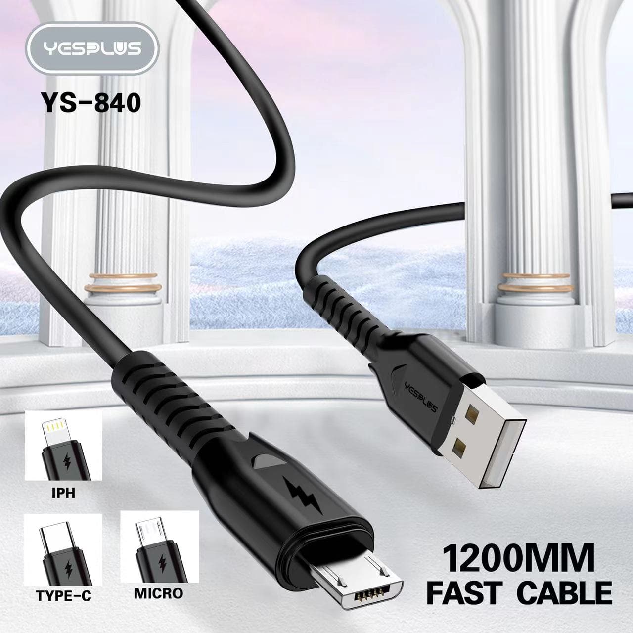 کابل شارژ و انتقال فست شارژ type c یس پلاس | Yesplus YS-840 — تصویر ۴