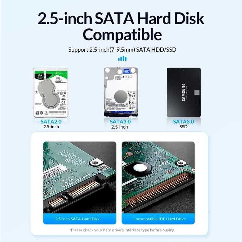 باکس هارد 2.5 اینچی HDD/SSD اوریکو 2520C3 — تصویر ۵