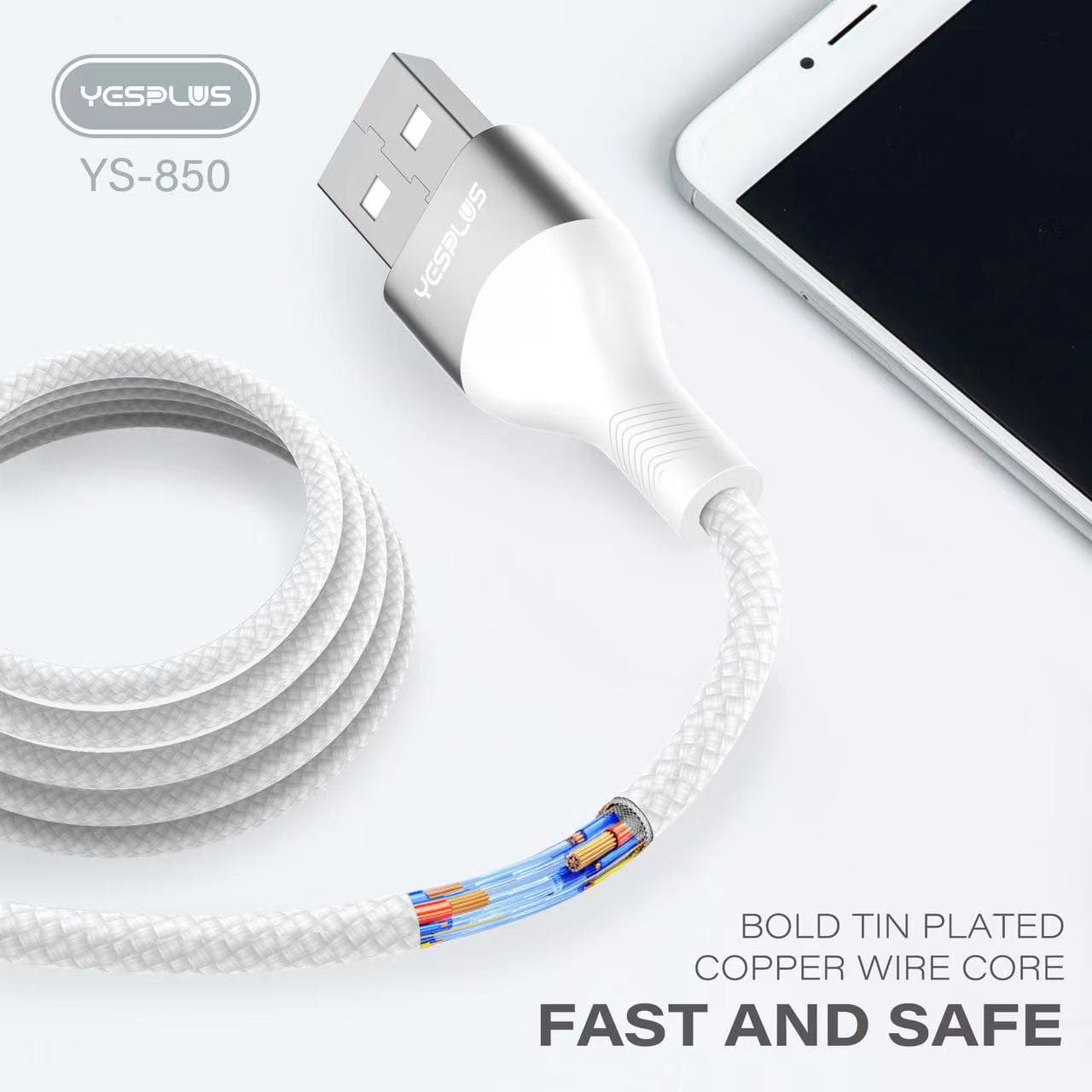 کابل شارژ و انتقال type c فست شارژ یس پلاس | Yesplus YS-850A — تصویر ۶
