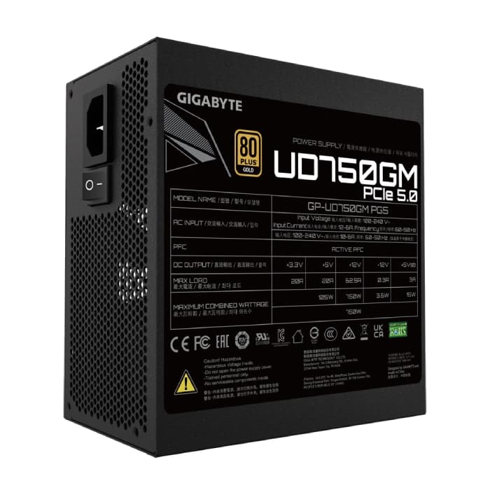 پاور 750W گیگابایت مدل UD750GM PG5 — تصویر ۵