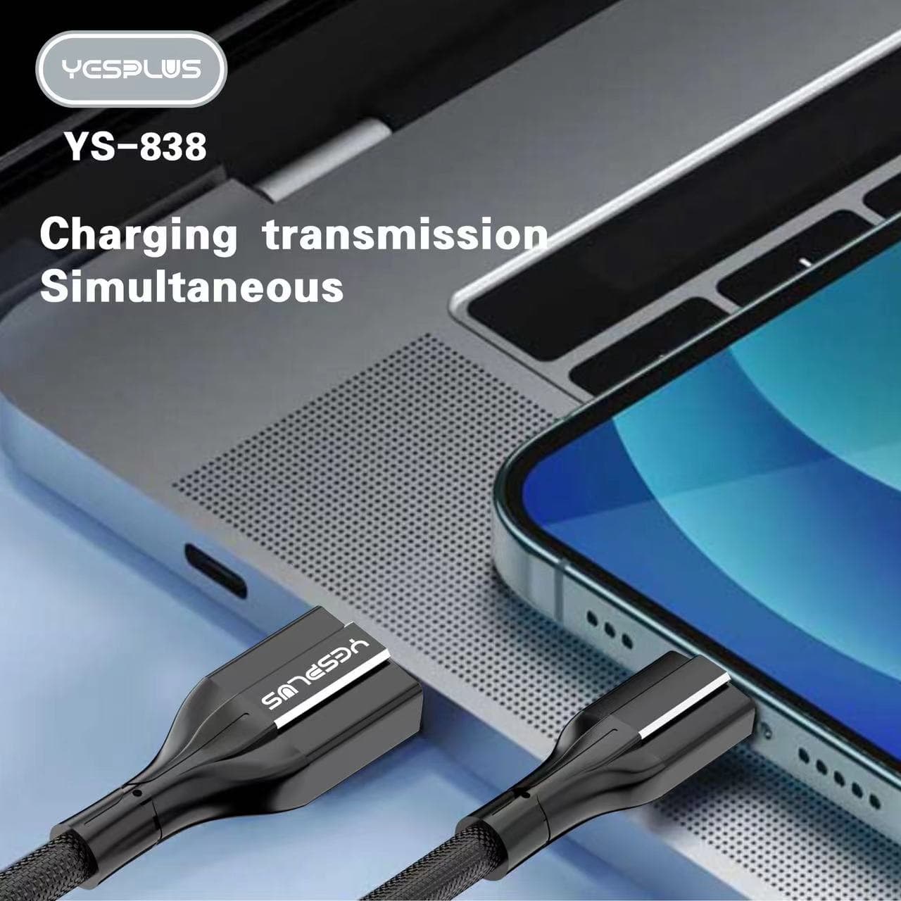 کابل آیفونی مدل ys-838 برند yes plus — تصویر ۴