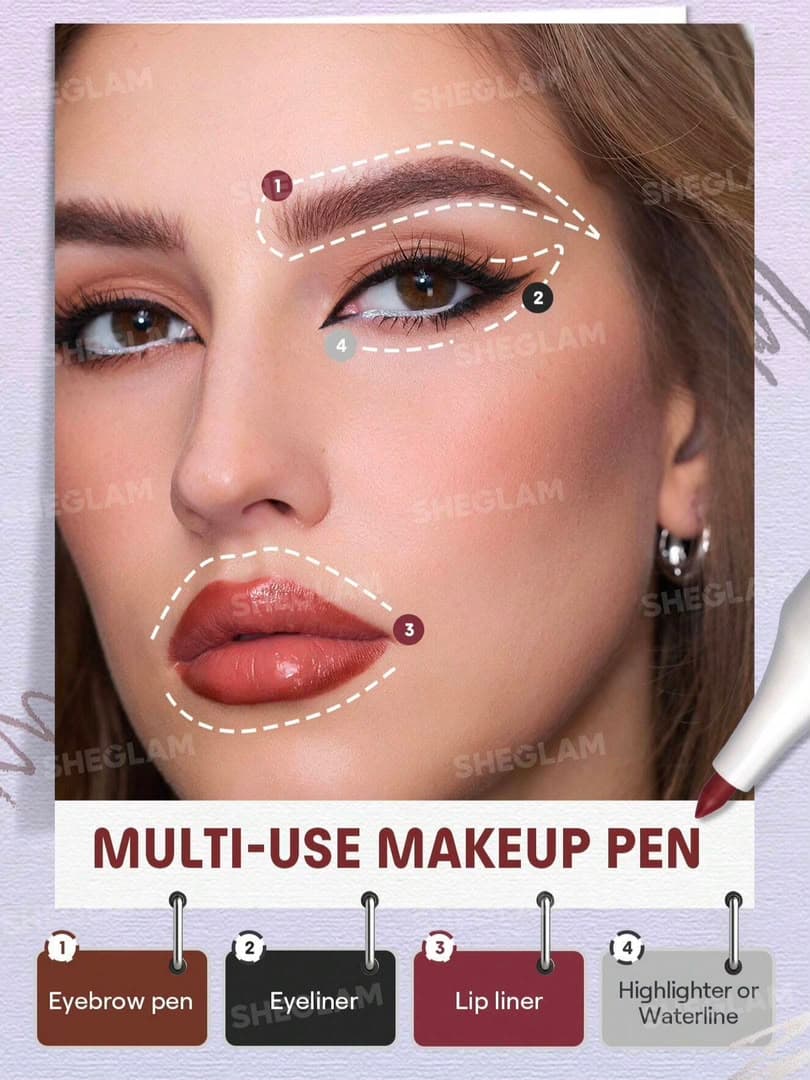 قلم آرایشی ۴ کاره شیگلم مدل The Everywhere 4-In-1 Pen – Multicolor — تصویر ۲