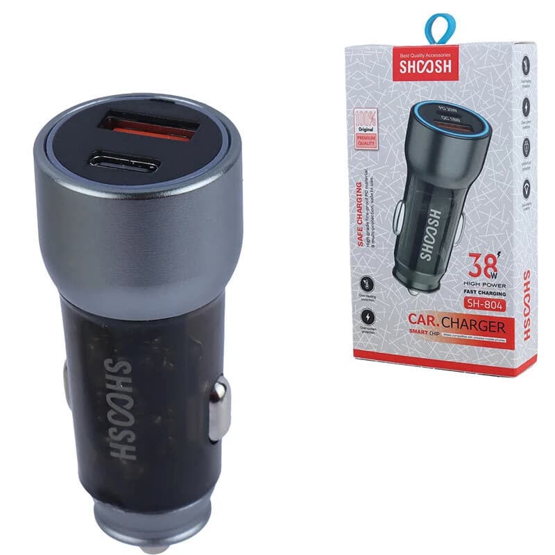 شارژر فندکی 20 وات شوش SHOOSH SH-804 | شارژر خودرو