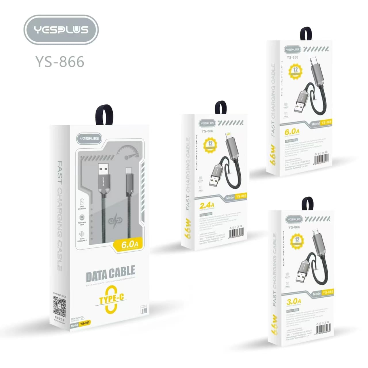 کابل انتقال فایل66 وات Type-C برندyesplus مدل ys-868
