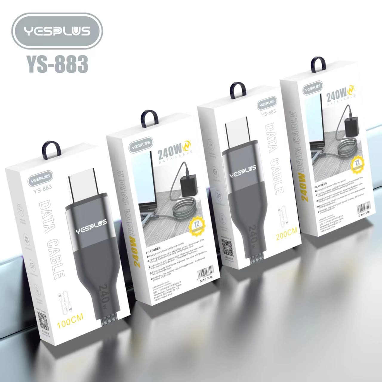 کابل انتقال فایل Fast Type-c برندyesplus مدل ys-883