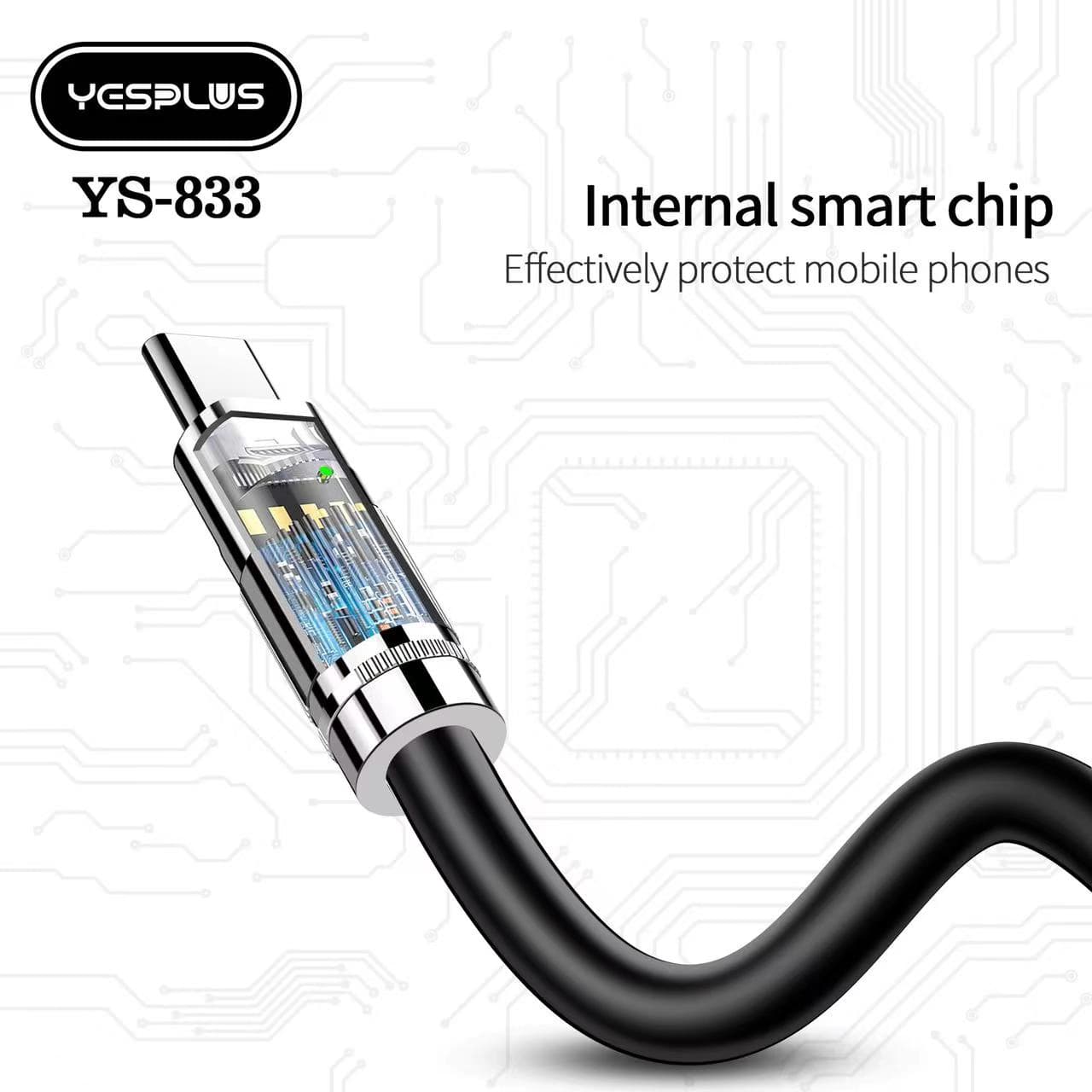 کابل شارژ 120وات آیفون برند yesplus مدلys-833 — تصویر ۲