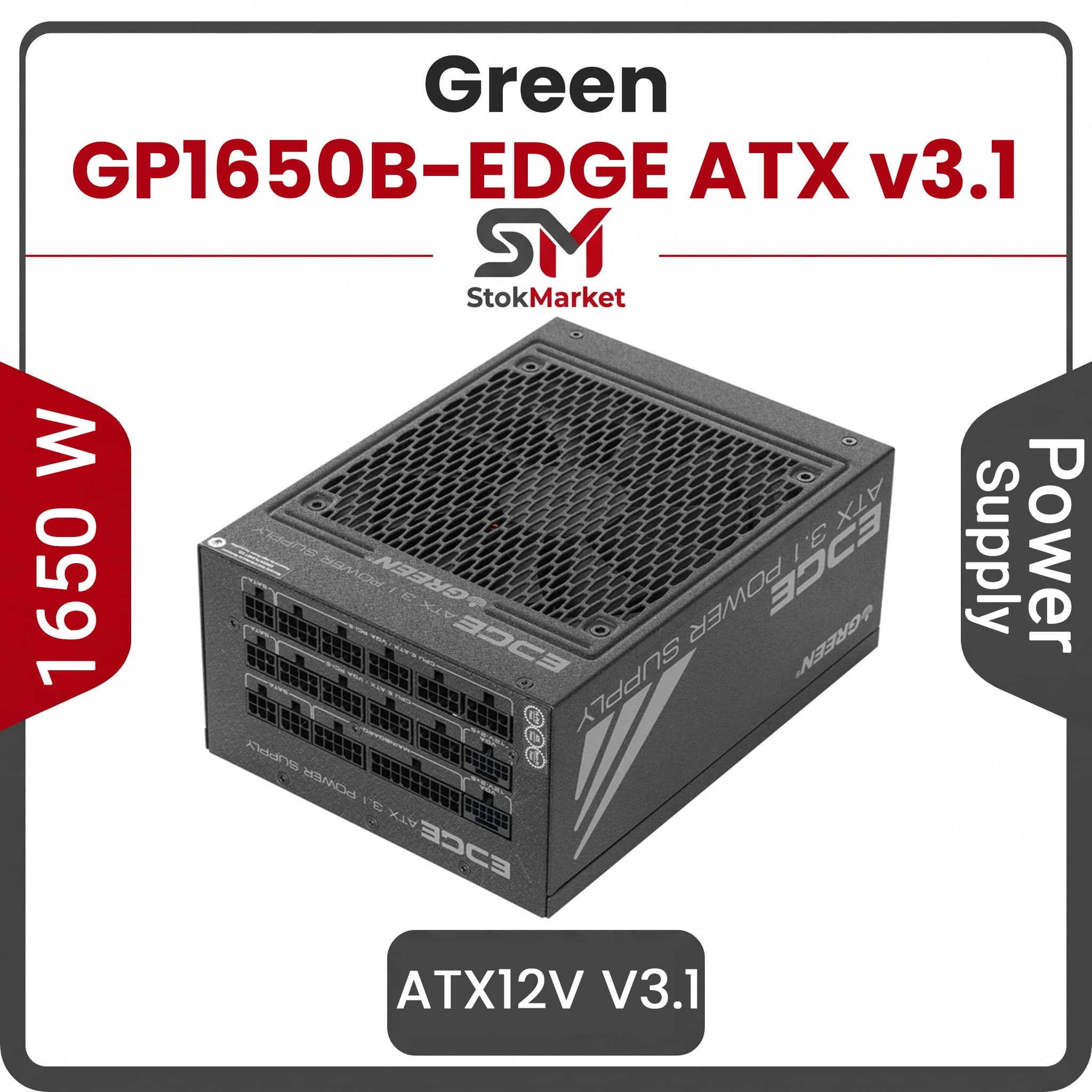 پاور گرین فول ماژولار 1650 وات GP1650B-EDGE ATX v3.1
