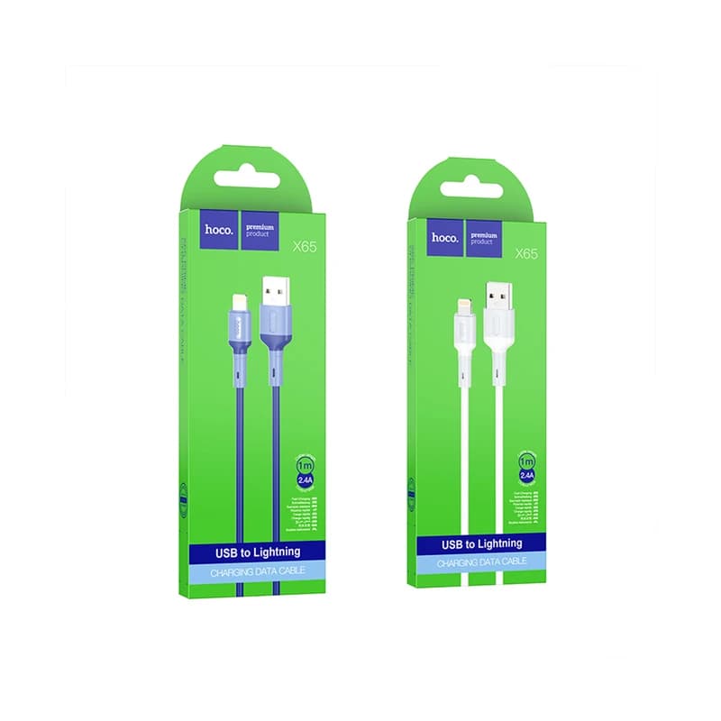 کابل تبدیل USB به لایتنینگ HOCO (هوکو ) مدل X65 طول 1 متر