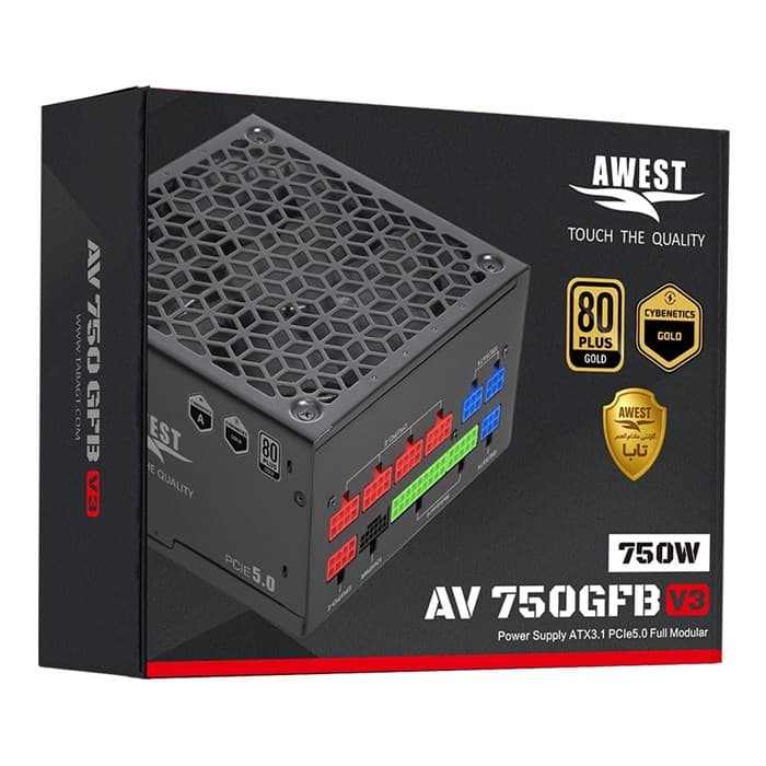 پاور اوست 750 وات گلد فول ماژولار AV750 GFB LITE V3 — تصویر ۲