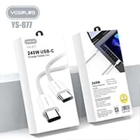 کابل شارژ 2متری 240 وات تایپ C برند yesplus مدلys-877