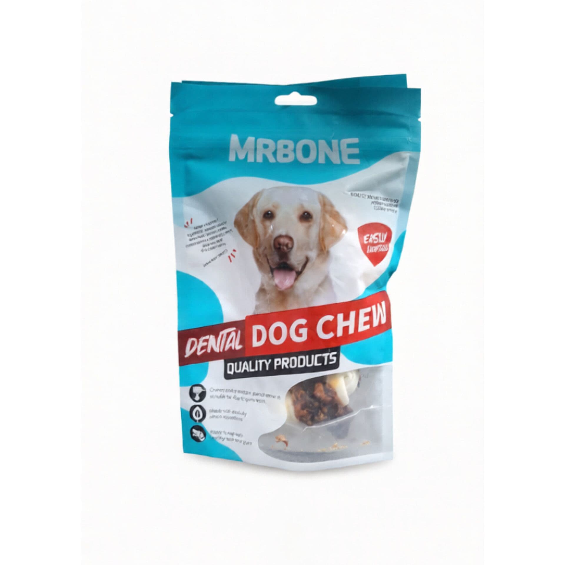 تشویقی سگ فلورایدی دور پیچ گوشت مستر بون ( MRBONE )(80گرم)