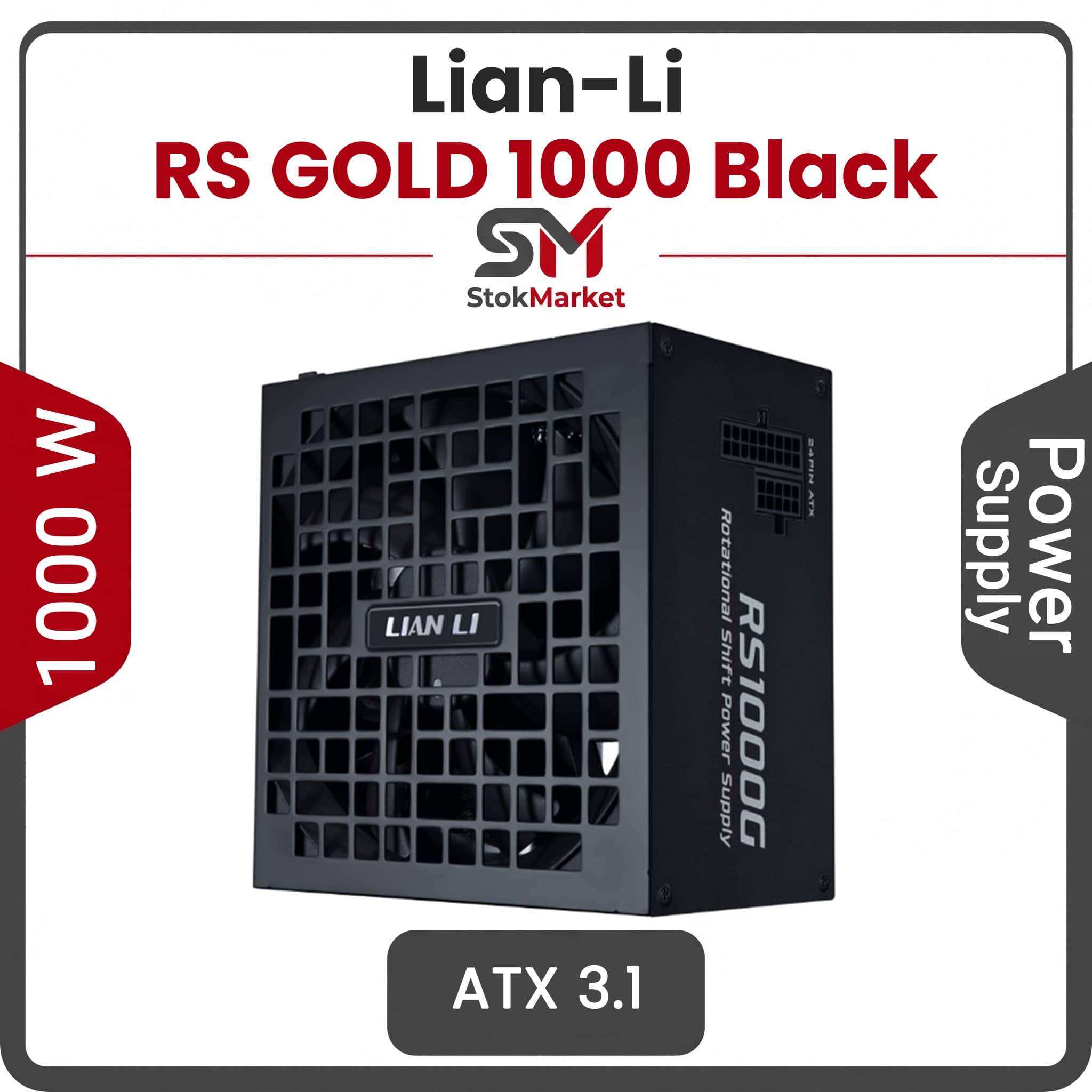 پاور کامپیوتر1000 وات لیان لی مدل RS GOLD 1000 Black