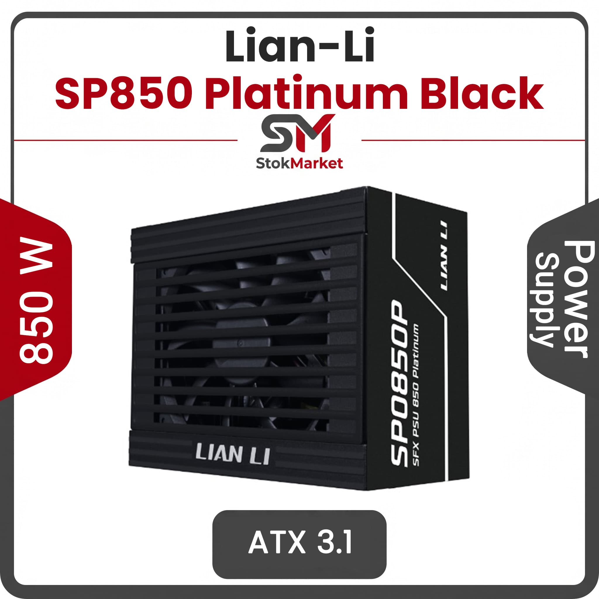 پاور کامپیوتر 850 وات لیان لی مدل SP850 Platinum Black