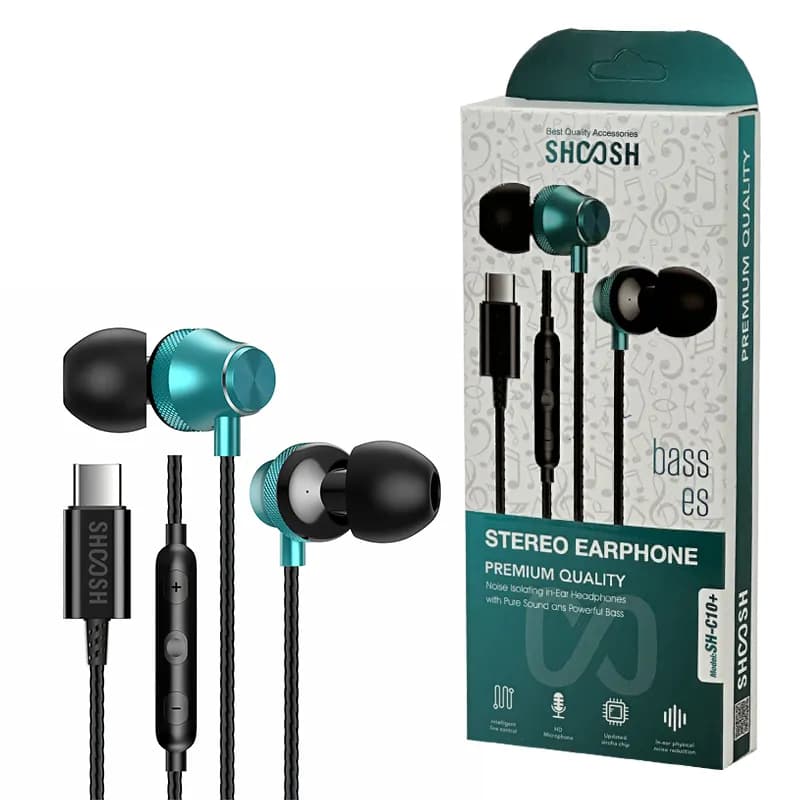 هندزفری سیمی مگنتی تایپ C شوش مدل SH-C10+ | SHOOSH — تصویر ۲