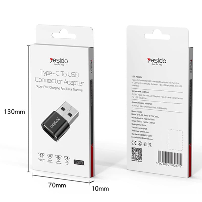 مبدل USB-C به USB یسیدو مدل GS09 — تصویر ۱۱