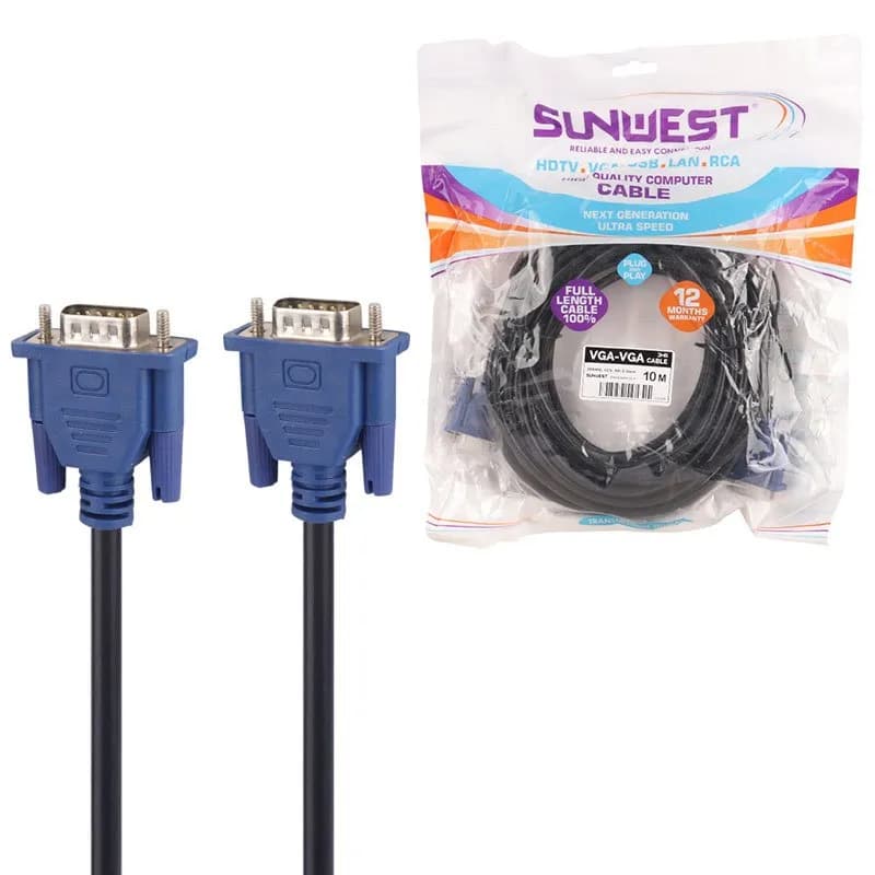 کابل VGA 3+6 سان وست Sunwest طول 10 متر — تصویر ۶