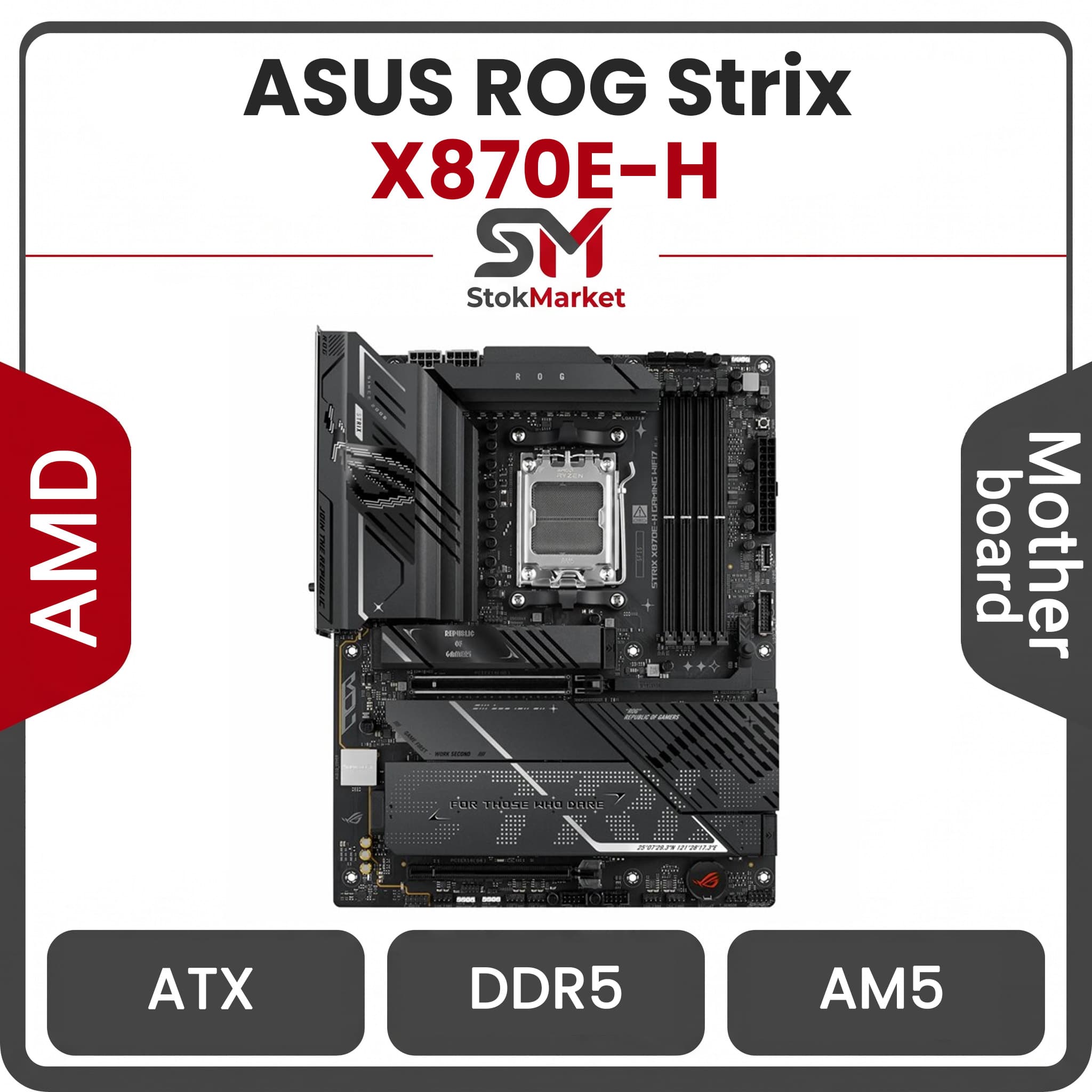 مادربرد ایسوس مدل ROG Strix X870E-H Gaming Wi-Fi DDR5