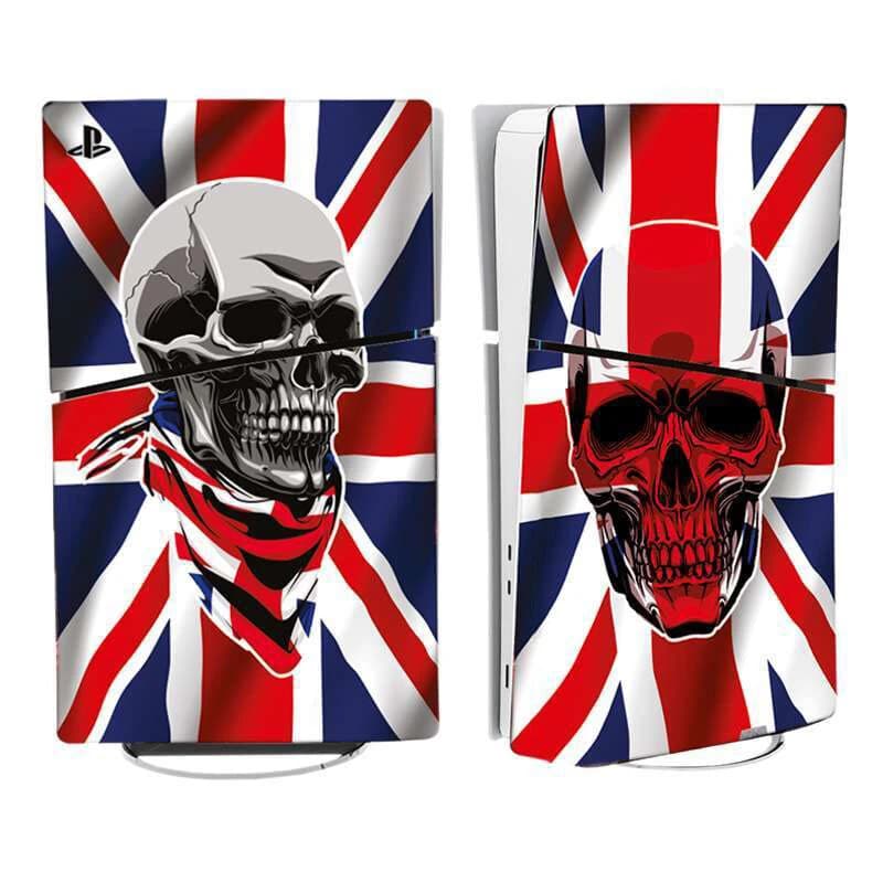 اسکین ps5 slim digital طرح English Skull — تصویر ۳