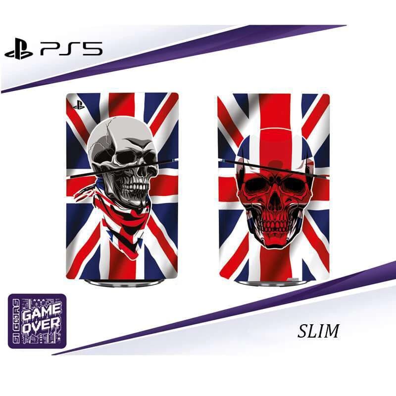 اسکین ps5 slim digital طرح English Skull — تصویر ۴