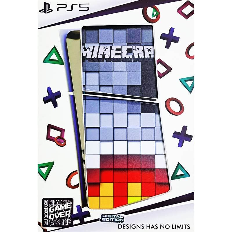 اسکین ps5 slim digital دیجیتال طرح Minecraft — تصویر ۳