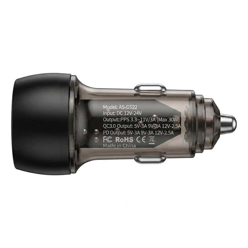 شارژر فندکی آبودوس مدل AS-GS22 | شارژ سریع — تصویر ۲