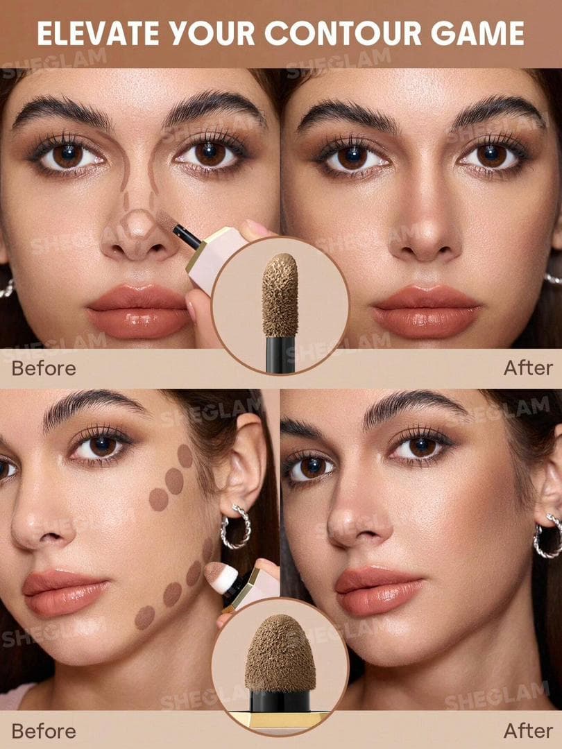 کانتور مایع دوطرفه شیگلم Warm Honey | Sheglam Precision Sculpt — تصویر ۳