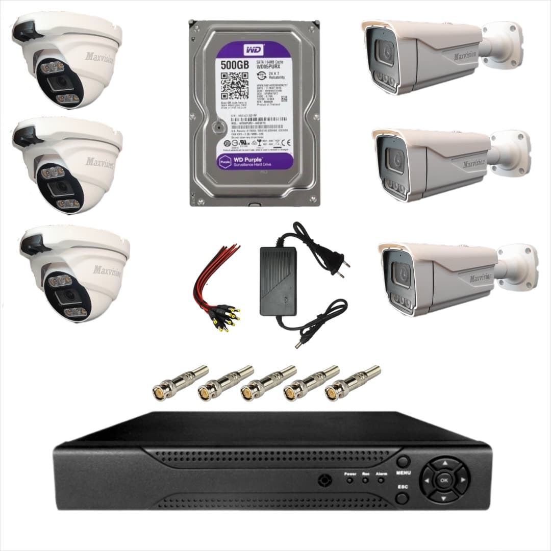 پکیج کامل 6 عدد دوربین وارداتی MAXVISION