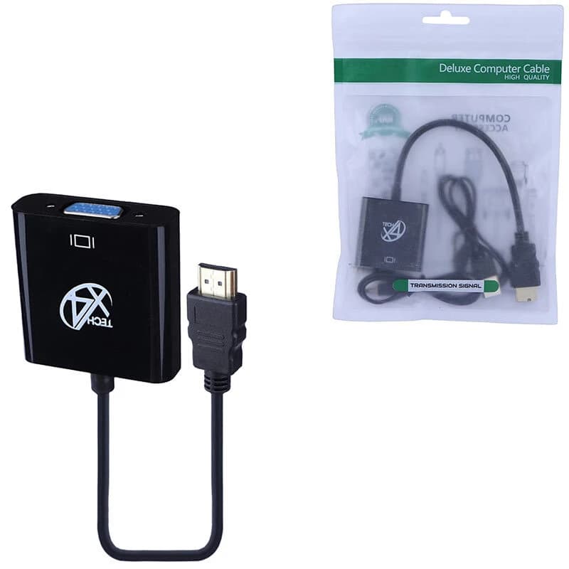 تبدیل HDMI به VGA ایکس فورتک +کابل صدا و Micro USB