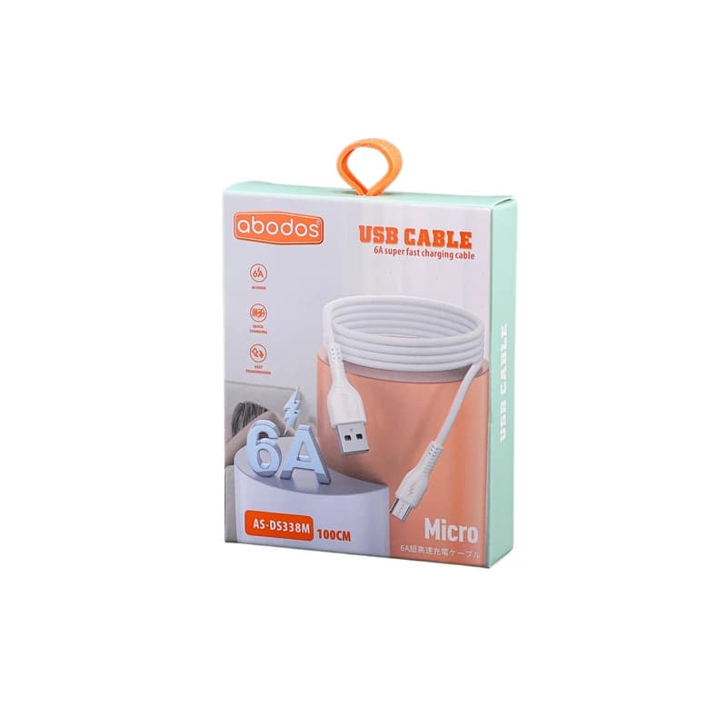 کابل تبدیل USB به Micro USB آبودوس مدل AS-DS338M | شارژ سریع