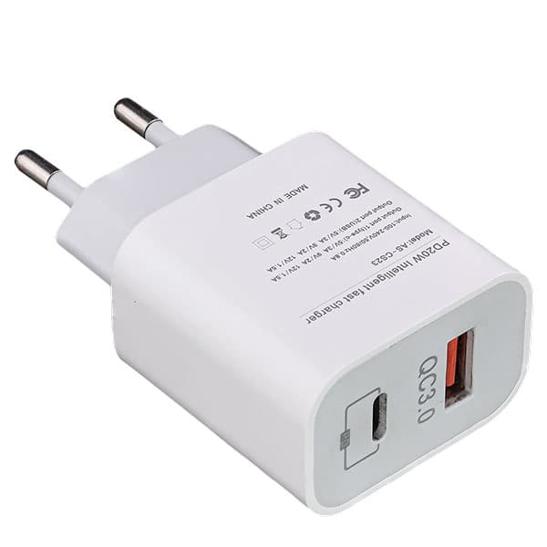 شارژر دیواری 20 وات آبودوس مدل AS-CS23 KIT به همراه کابل Lightning