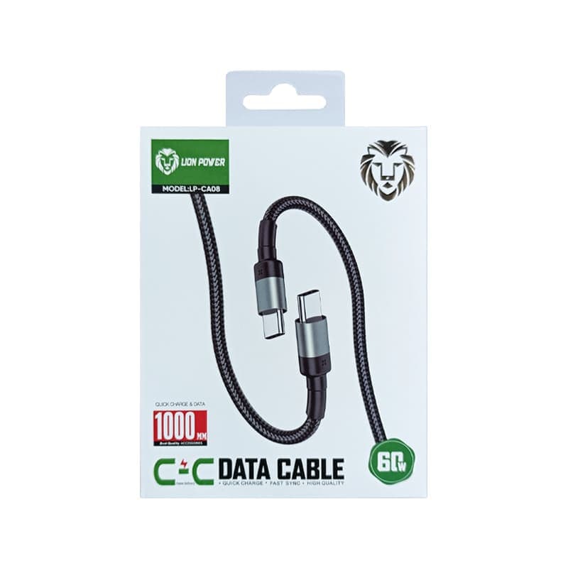 کابل شارژ دو سر تایپ سی LION POWER LP-CA08