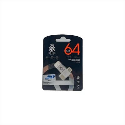 فلش مموری 64 گیگابایت کویین تک مدل Queen Tech OMEGA USB 3.1 با گارانتی مادام العمر شرکتی — تصویر ۲