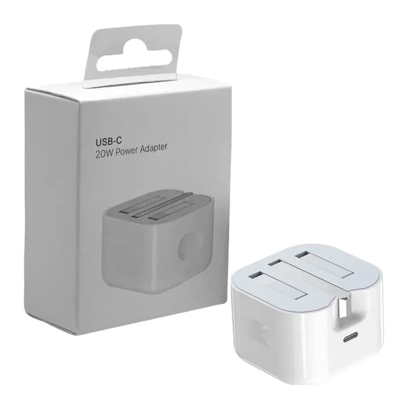 آداپتور شارژر Apple USB-C 20W | آداپتور اصلی اپل با دوشاخه تاشو — تصویر ۲