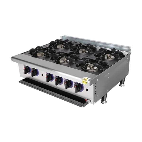 اجاق گاز 6 شعله رومیزی Metal طرح APW دور استیل