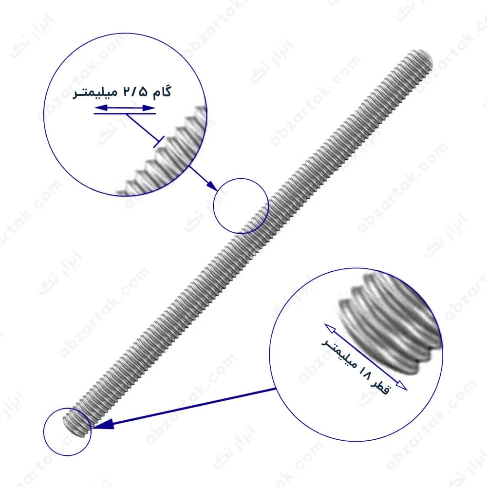 پیچ 1 متری M18