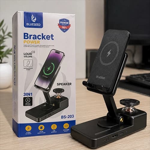 هولدر موبایل و اسپیکر بلوتوثی بلوسید مدل BS-203