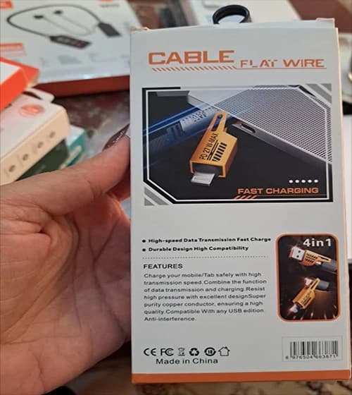 کابل شارژ 4 در 1 فست شارژ USB به Type-C و Lightning — تصویر ۲